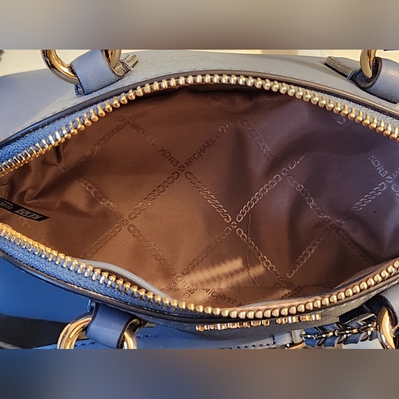 Michael Kors Veronica Extra-Small Saffiano Leather Crossbody Bag, Blue - Picture 12 of 13